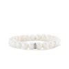 Men's Collection Gold & Diamond Eternity Rondelle on Pearl