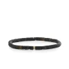 Men's Collection Gold & Diamond Rondelle on Dark Brown Heishi