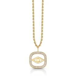 Men's Collection Gold & Diamond Extra Large Eye Open Icon Charm