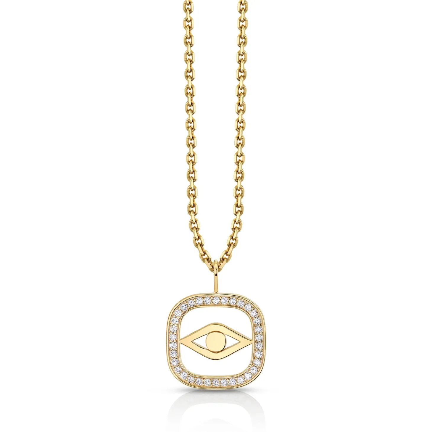 Men's Collection Gold & Diamond Extra Large Eye Open Icon Charm