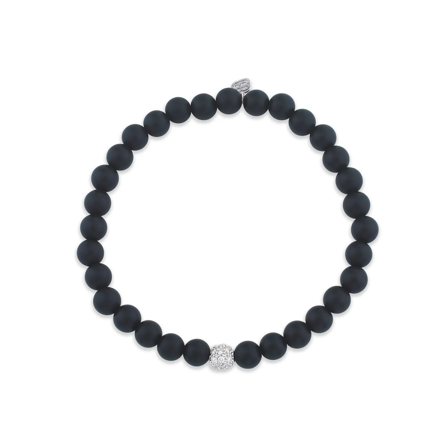 Men's Collection Gold & Diamond Ball on Black Matte Onyx