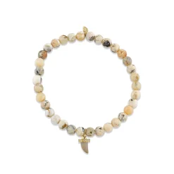Men's Collection Gold & Diamond Small Horn on African Opal
