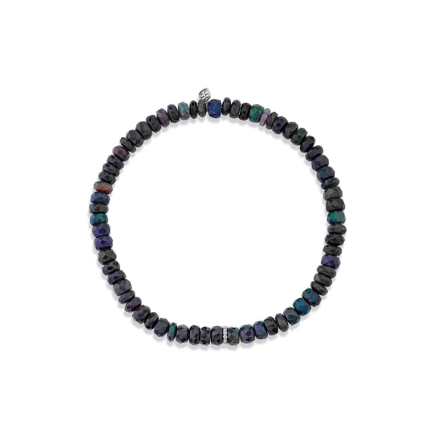 Men's Collection Gold & Diamond Rondelle on Ethiopian Opal