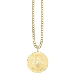 Men's Collection Gold & Diamond Eye Coin Charm