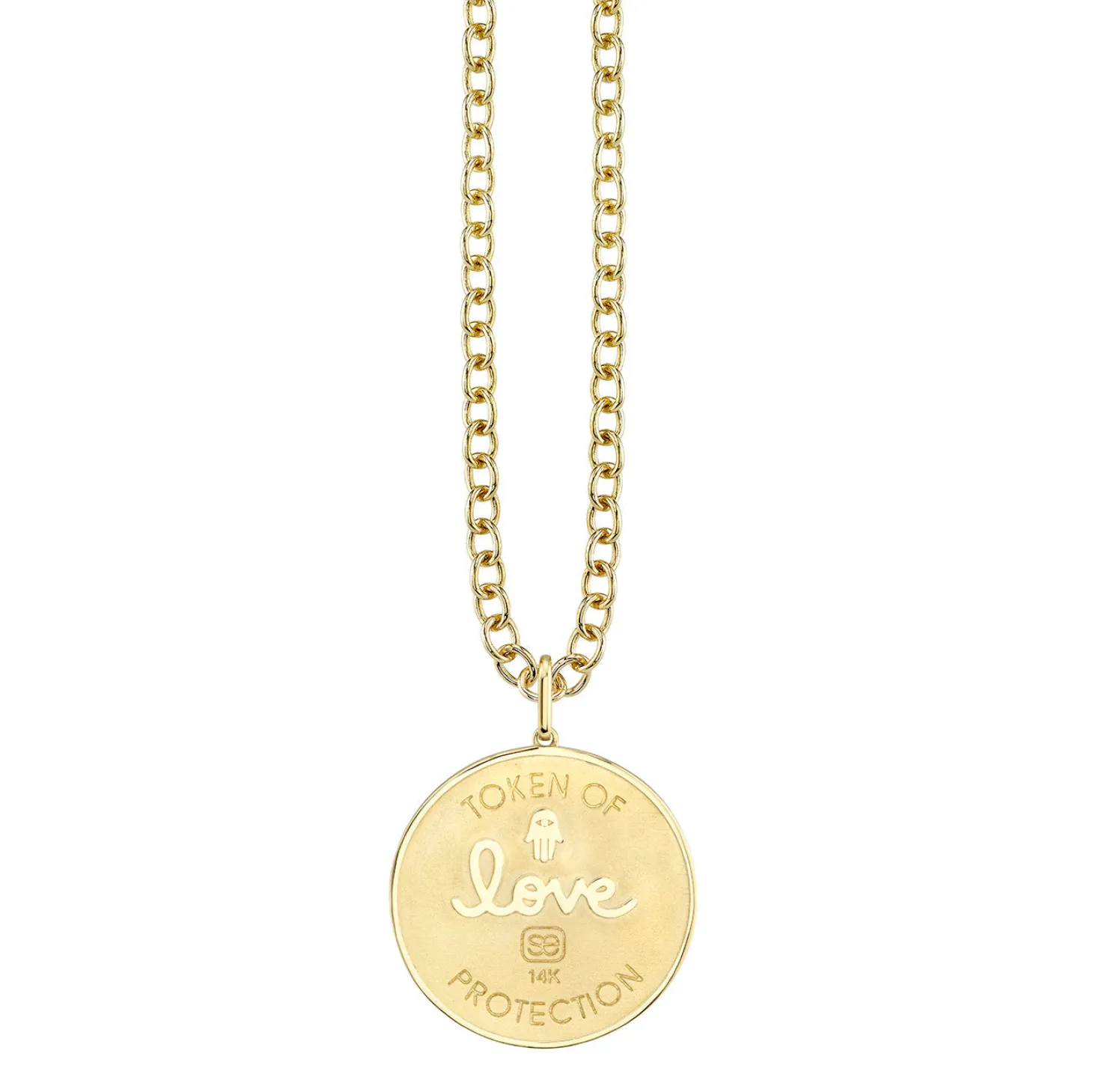 Men's Collection Gold & Diamond Eye Coin Charm