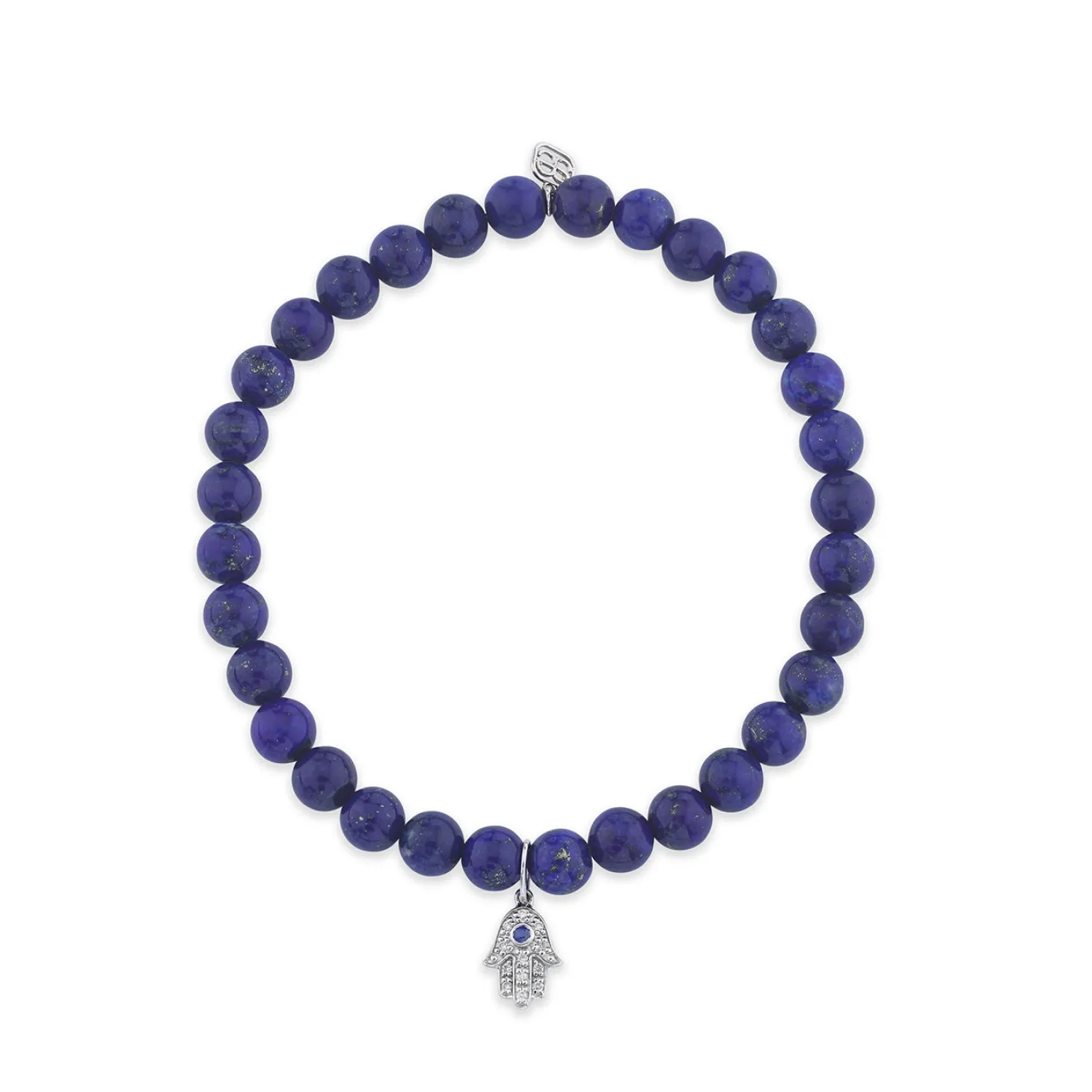 Men's Collection Gold & Diamond Hamsa on Lapis