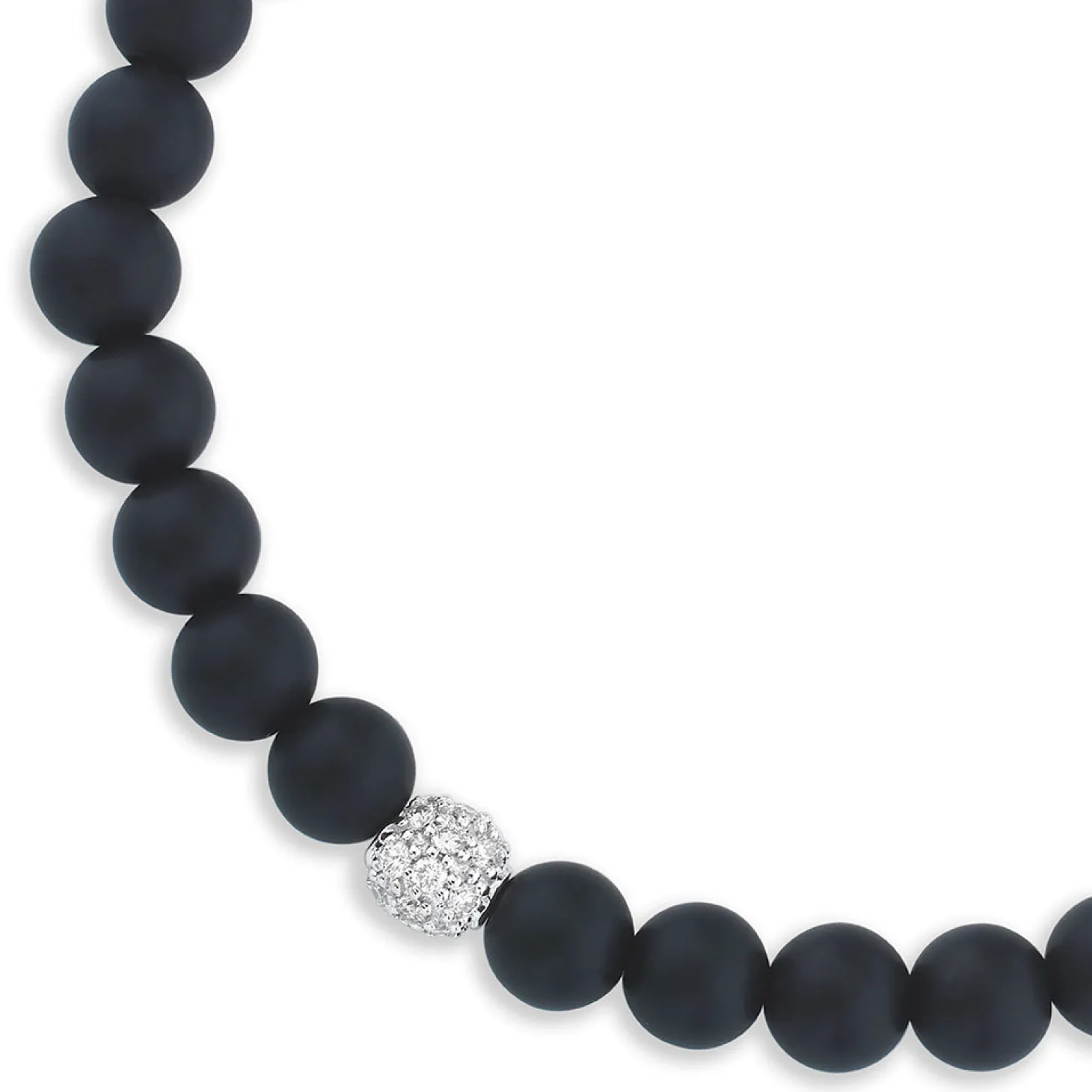 Men's Collection Gold & Diamond Ball on Black Matte Onyx