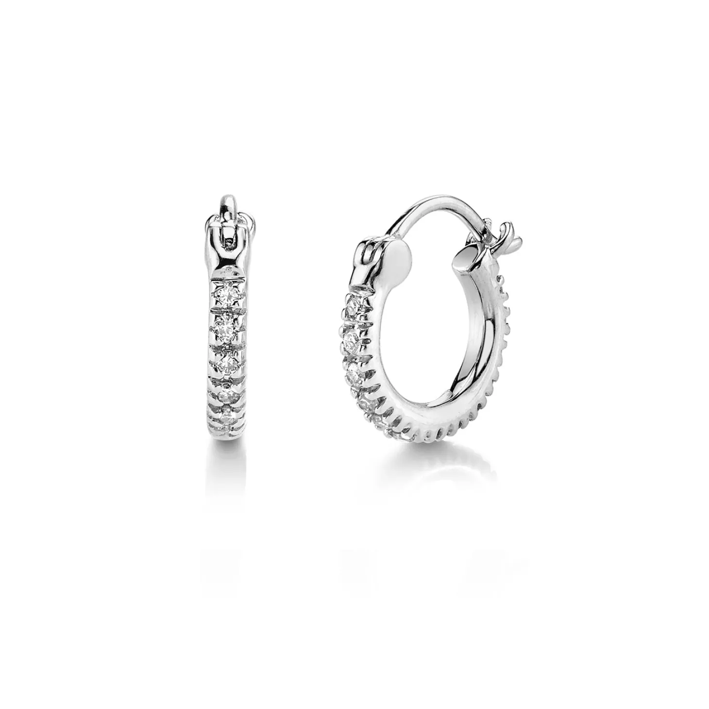 Men's Collection Gold & Diamond Mini Huggie Hoops