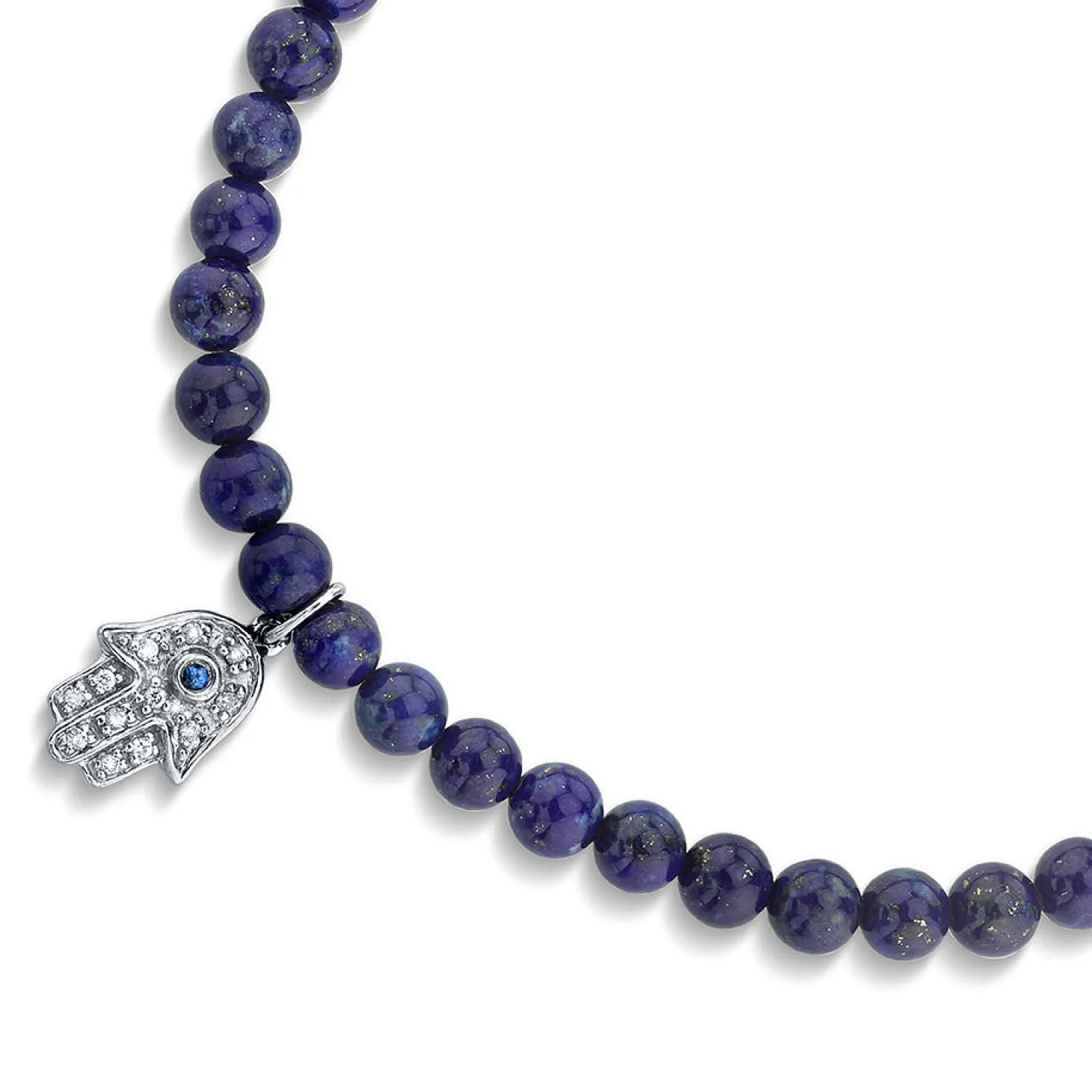 Men's Collection Gold & Diamond Hamsa on Lapis