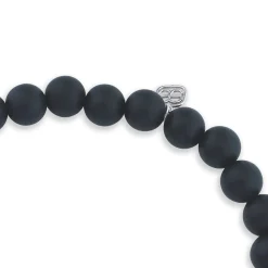 Men's Collection Gold & Diamond Ball on Black Matte Onyx