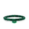 Men's Collection Gold & Emerald Carved Stone on Malachite