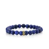 Men's Collection Gold & Sapphire Marquise Eye Rondelle on Lapis