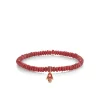 Men's Collection Gold Red Enamel Hamsa on Dark Red Jade