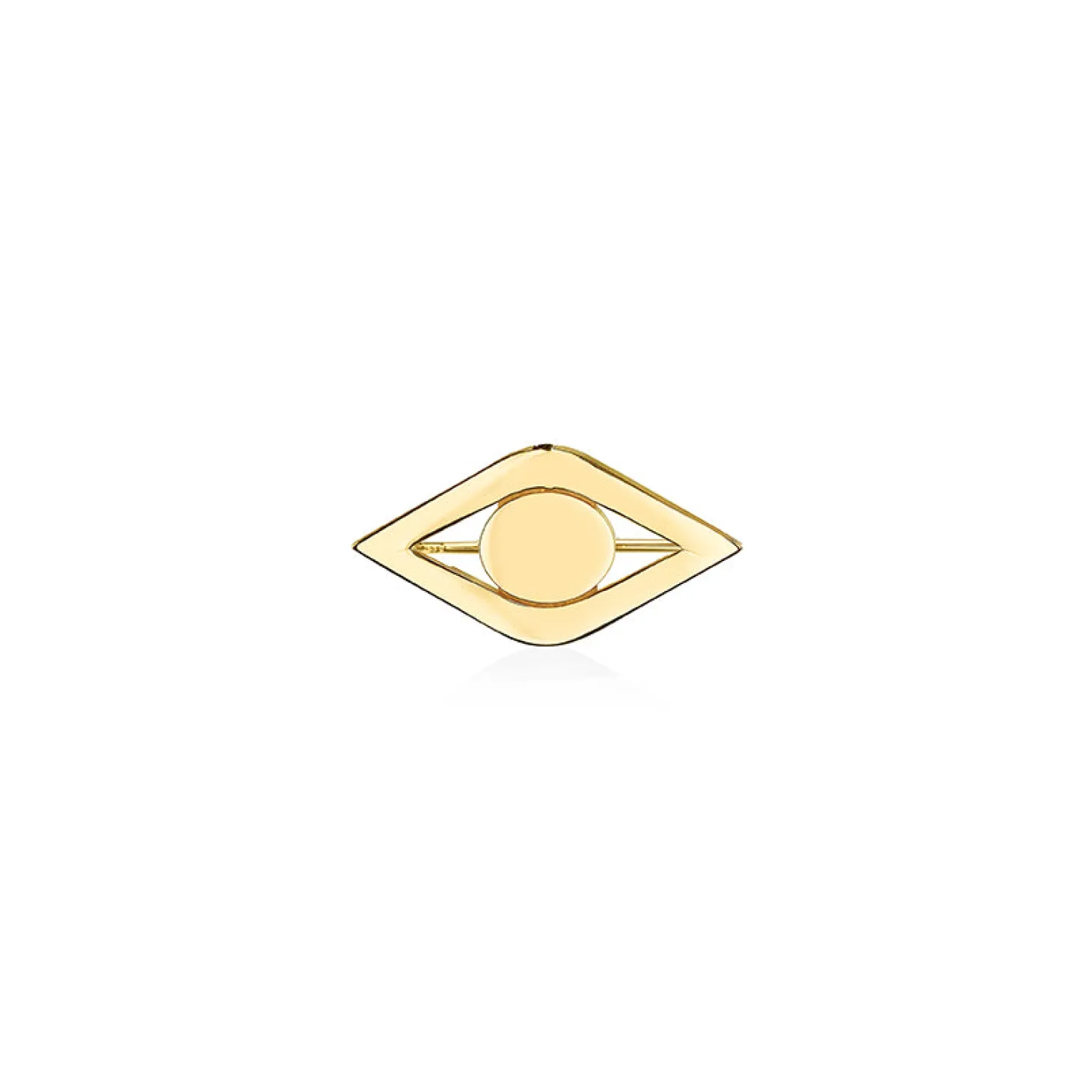 Men's Collection Pure Gold Large Eye Brooch