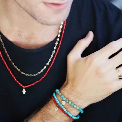 Men's Collection Pure Gold Eye Link Necklace