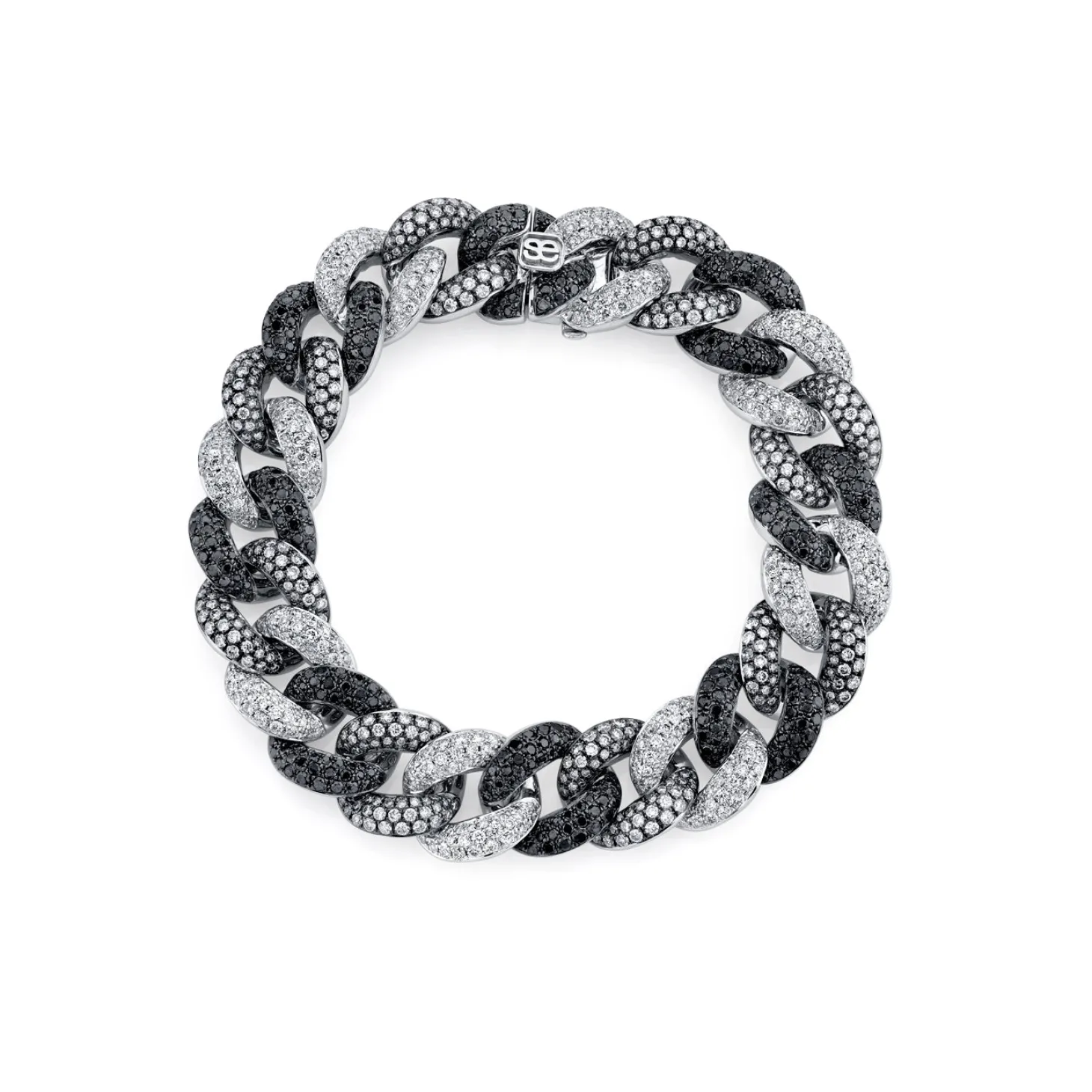 Men's Collection Two-Tone Gold & Pave Diamond Link Bracelet