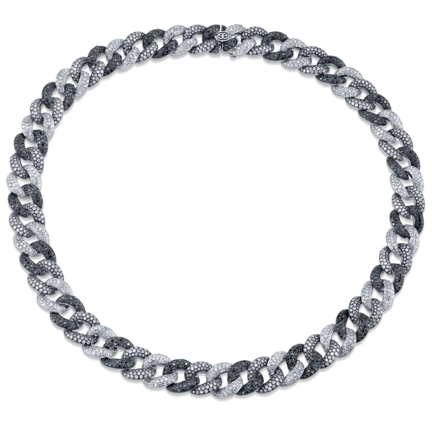 Men's Collection Two-Tone Gold & Pavé Diamond Link Necklace