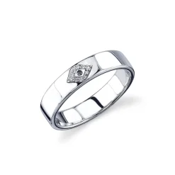 Men's Collection White Gold & Diamond Eye Ring