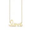 Pure Gold Big Script Love Necklace