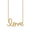 Pure Gold Extra Large Love Script Rope Necklace