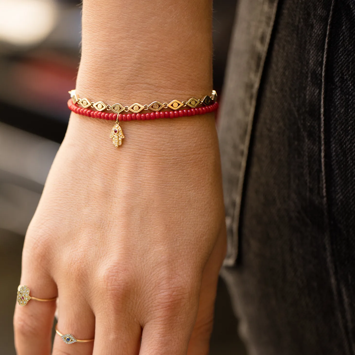 Pure Gold Eye Link Bracelet