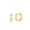 Pure Gold Eye Link Huggie Hoops