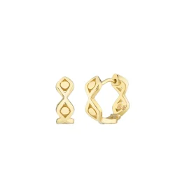 Pure Gold Eye Link Huggie Hoops