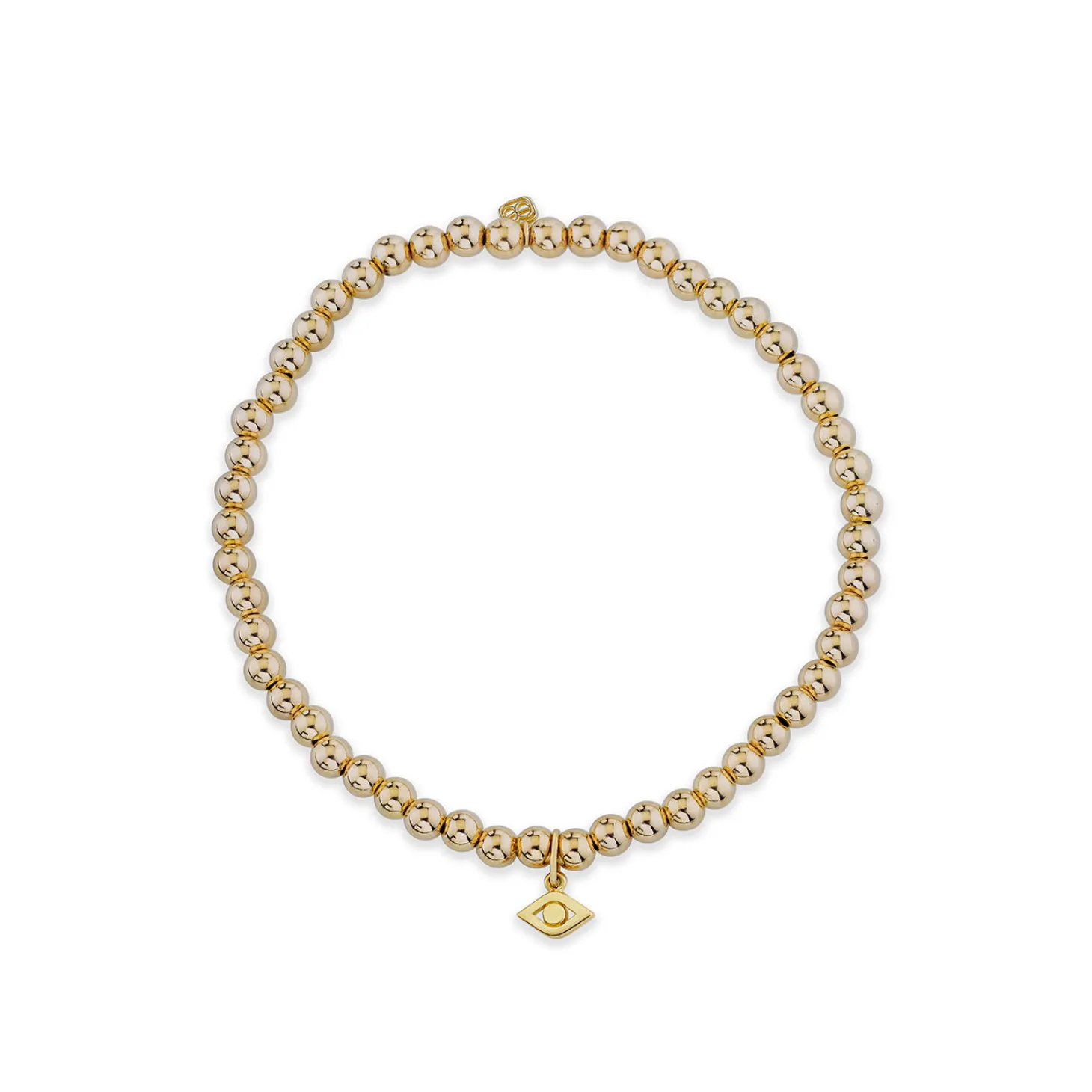 Pure Gold Eye Link on Gold Beads