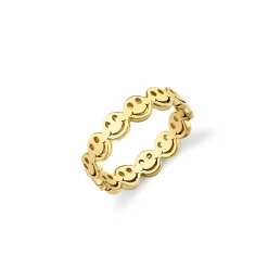 Pure Gold Happy Face Eternity Ring