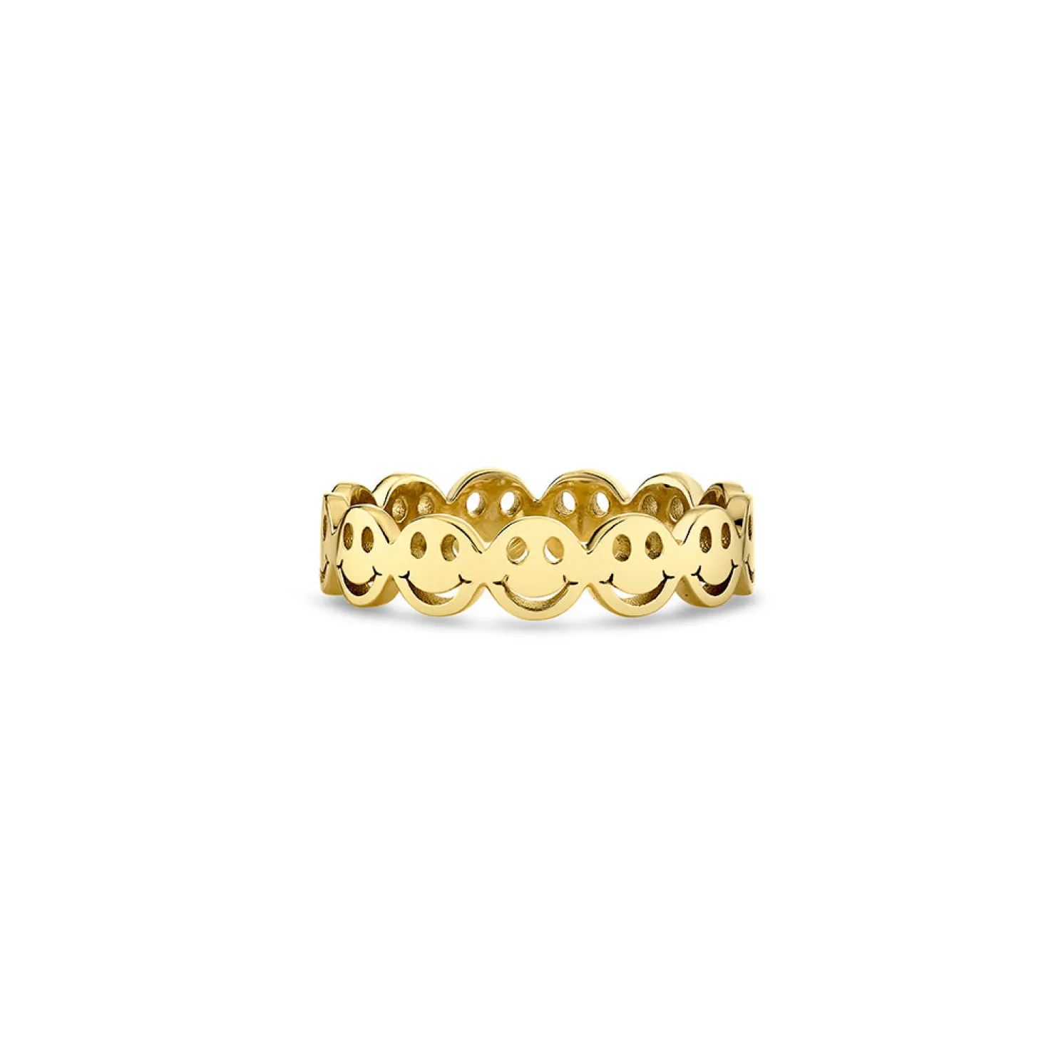 Pure Gold Happy Face Eternity Ring