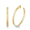 Pure Gold Happy Face Large Hoops