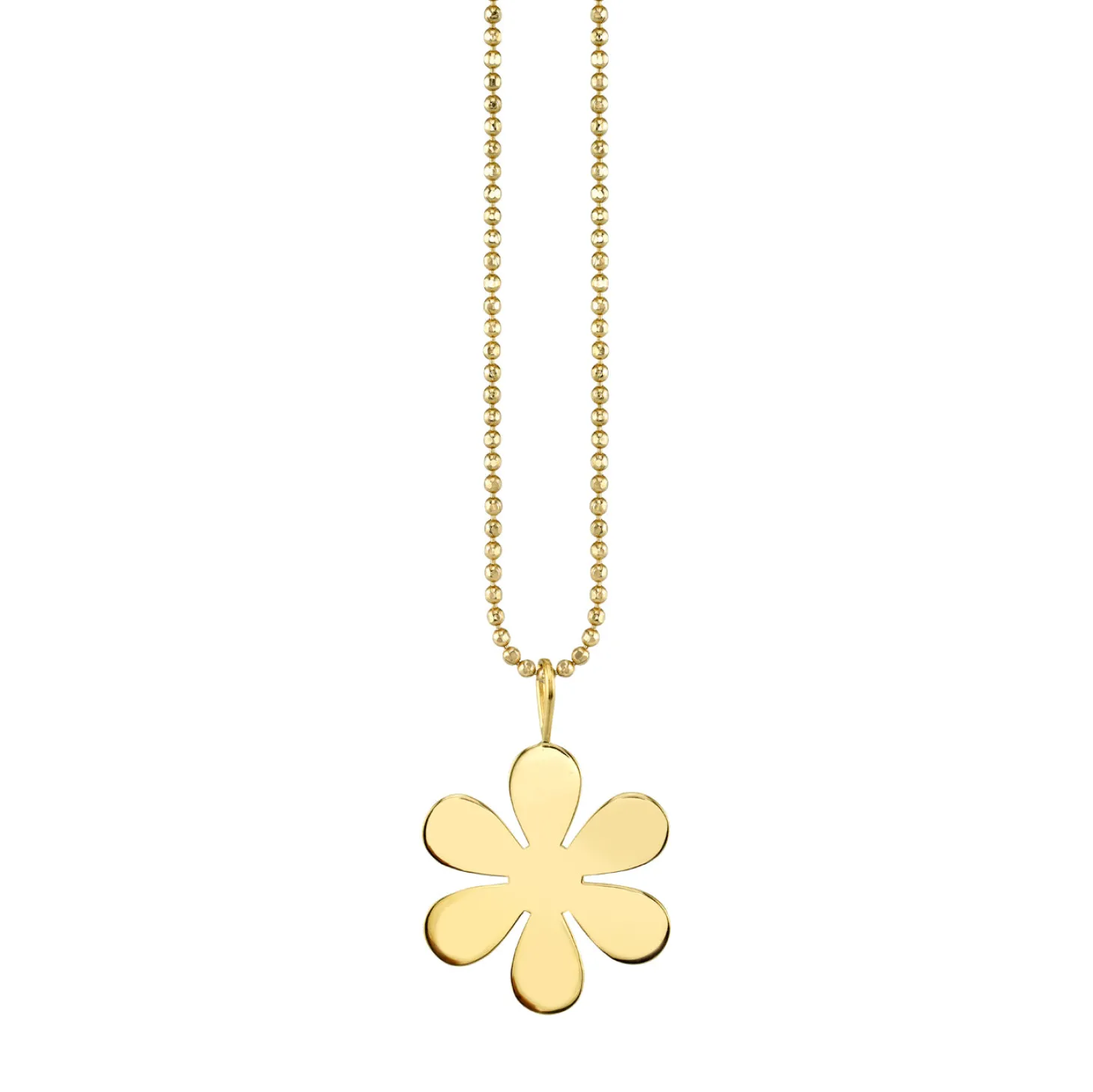 Pure Gold Large Daisy Flower Charm