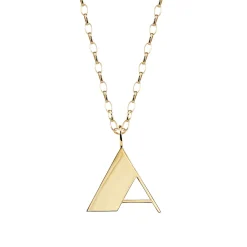 Pure Gold Large Initial Necklace