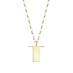 Pure Gold Large Initial Necklace