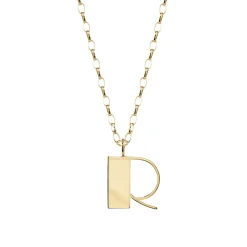 Pure Gold Large Initial Necklace