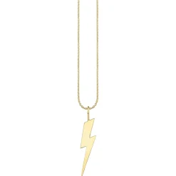 Pure Gold Large Lightning Bolt Charm