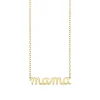 Pure Gold Mama Script Necklace