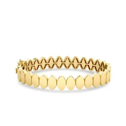 Pure Gold Marquise Eye Hinge Bangle