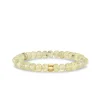 Pure Gold Marquise Eye Rondelle on Mystic Prehnite