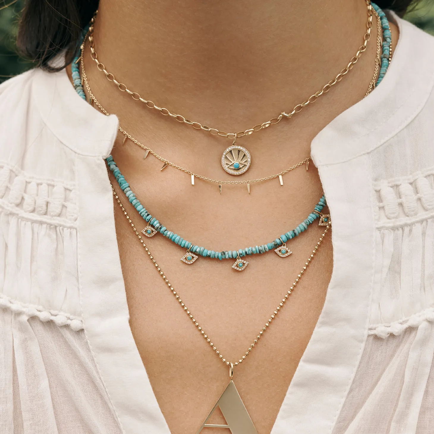 Pure Gold Multi Fringe Necklace