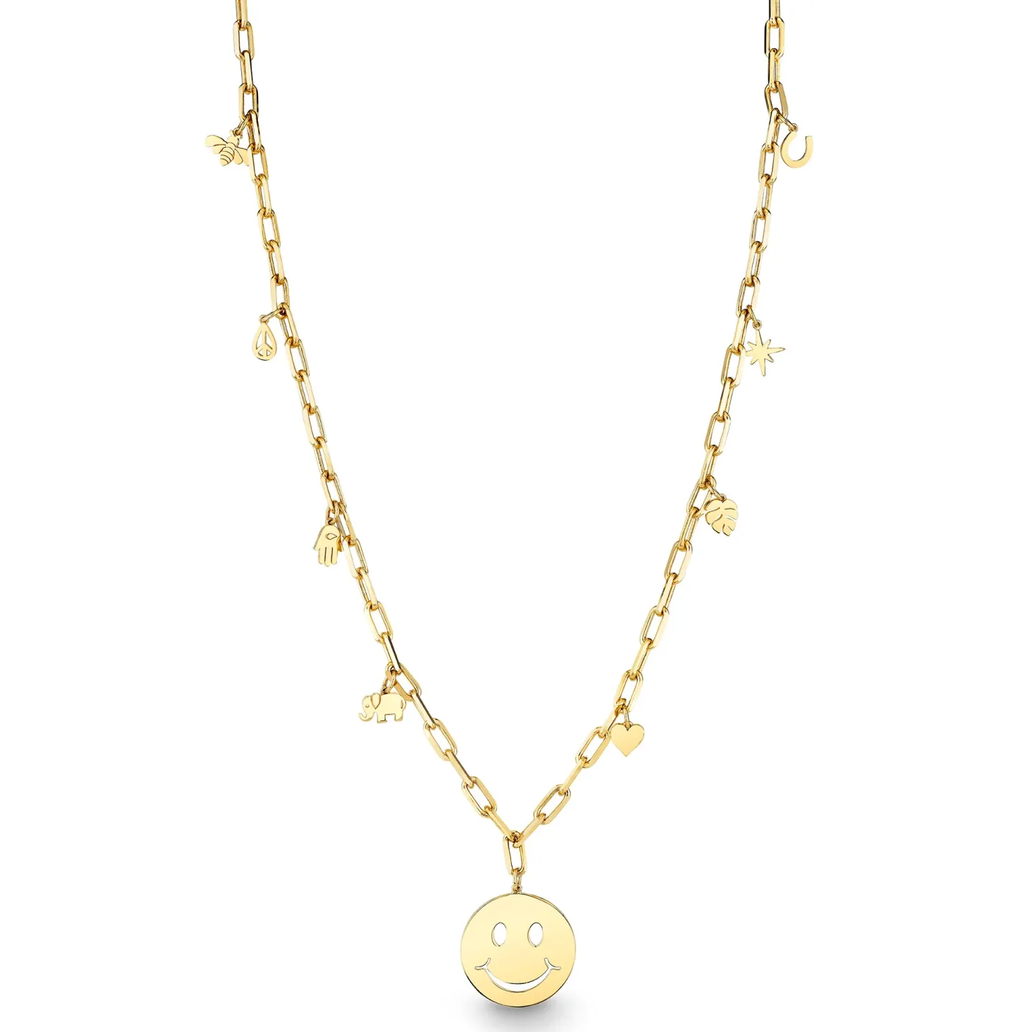 Pure Gold Multi-Charm Necklace