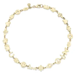 Pure Gold Multi-Icon Anklet