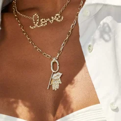 Pure Gold Oval Link Clip