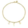 Pure Gold Peace, Love & Happiness Anklet