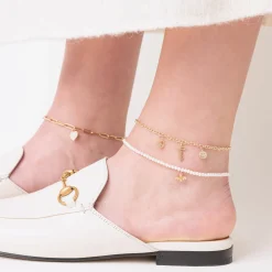 Pure Gold Peace, Love & Happiness Anklet