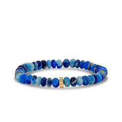 Pure Gold Scallop Rondelle on Afghanite
