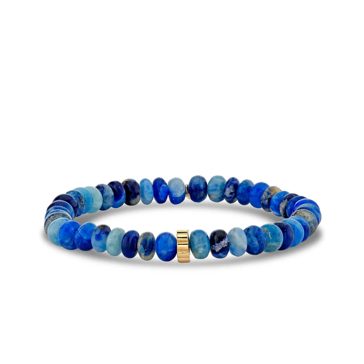 Pure Gold Scallop Rondelle on Afghanite
