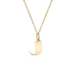 Pure Gold Small Initial Necklace
