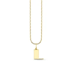 Pure Gold Small Initial Necklace