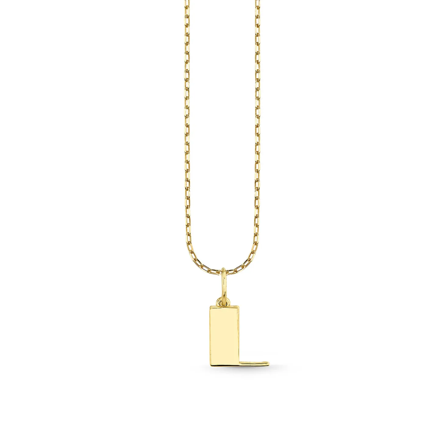 Pure Gold Small Initial Necklace